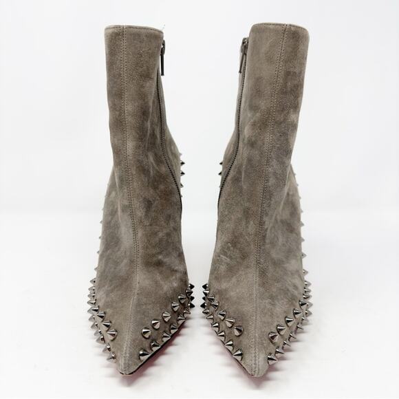 Christian Louboutin Willetta Suede Spiked Ankle Boots - Picture 2 of 11